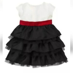 Gymboree Merry Occasions Ivory Black Tiered Ruffle Holiday Party Portraits 3T